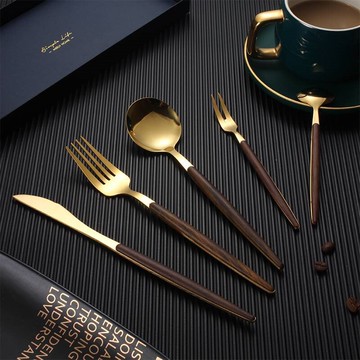 不銹鋼牛排刀叉盤子套裝歐式家用西餐餐具兩件套刀叉勺三件套成