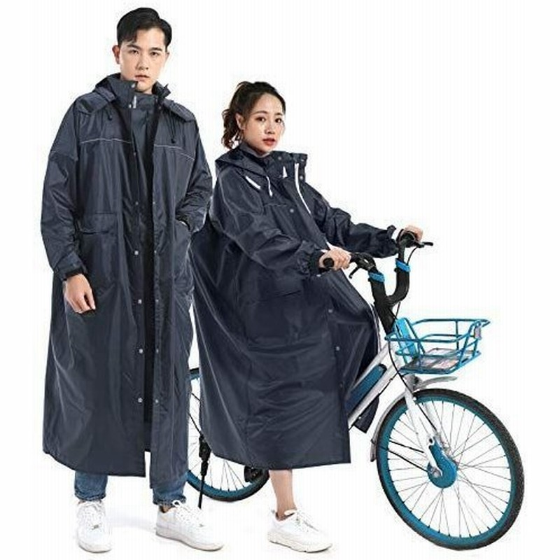 レインコート 自転車 メンズ レディース兼用 Blueekin 二重つば カッパ ポンチョ 雨具 レインポンチョ ロング丈のおしゃれなレイン 通販 Lineポイント最大get Lineショッピング