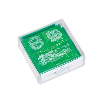 【KING JIM】HITOTOKI 冰塊水晶印章 第3彈 3入套  霓虹色系 微風