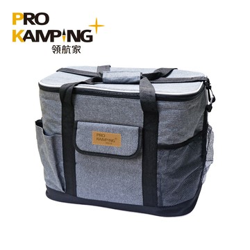ProKamping領航家 肩背/手提兩用30L保冷袋PK-18092A (灰)  休閒野餐 戶外 露營 釣魚 生鮮購物 保冰袋 保溫袋