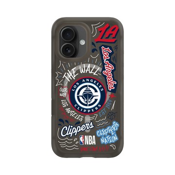 iPhone 16 AirX 本質黑 - NBA - 塗鴉系列-洛杉磯快艇 Los Angeles Clippers - Graffiti