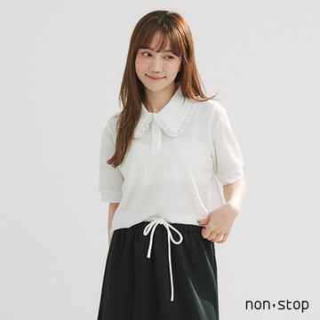non-stop 清新午光荷葉領POLO衫-2色
