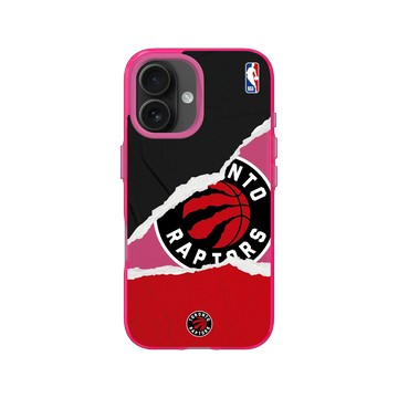 iPhone 16 Clear 粉漾桃 - NBA - 熱血系列-多倫多暴龍 Toronto Raptors - Sweat and Tears