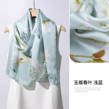 上海故事絲巾女夏季薄款真絲媽媽桑蠶絲禮盒2025新款高檔絲綢披肩