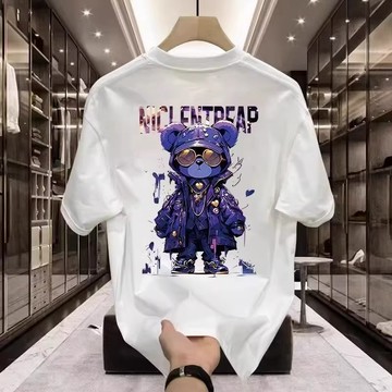 【隔日到貨 高磅暴力熊大印花】重磅短t 280g純棉短袖T恤夏季潮牌短袖上衣男生T恤加大碼Oversize t恤男生衣服