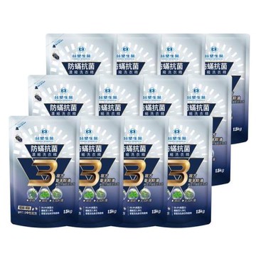 台塑生醫BioLead防蹣抗菌濃縮洗衣精補充包1.5kgx12包入