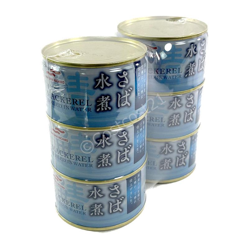 マルハニチロ さば水煮缶 200g×6缶 Maruha Canned Mackerel