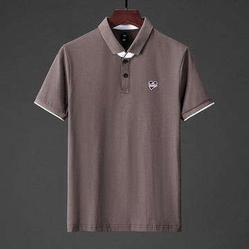 2021夏季透氣polo衫短袖男潮牌港風刺繡翻領保羅衫休閑男上衣潮D