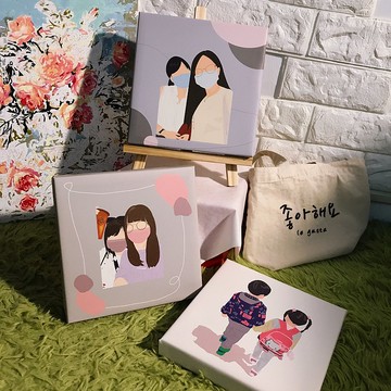 無框畫加購區 | 母親節禮盒 木框畫 客製化 禮物 人像畫 情侶