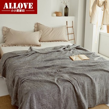 亞麻毛巾被棉麻蓋夏被夏季空調毯薄款透氣單人臥室客廳紗布蓋毯子