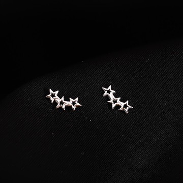 925純銀星星耳釘女年新款潮耳環氣質小巧耳排冷淡風耳飾