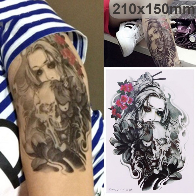 タトゥーシール 防水 般若 女性 和柄 和風 リアル ボディーアート ボディーシール タトゥー デカール TATOO 刺青 入れ墨 オマケ付 通販  LINEポイント最大0.5%GET | LINEショッピング