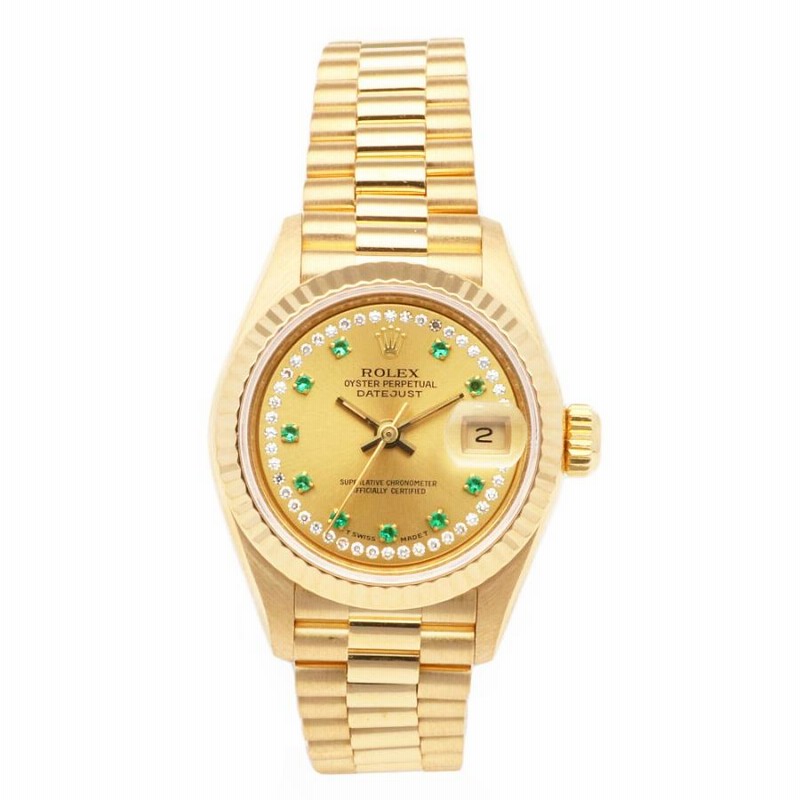 18Kゴールド コンビネーション デイジャスト 26mm自動巻き腕時計 ロレックス デイトジャスト オイスターパーペチュアル 腕時計