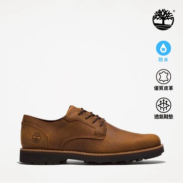Timberland 男款棕色皮革防水休閒鞋|A5V11F13