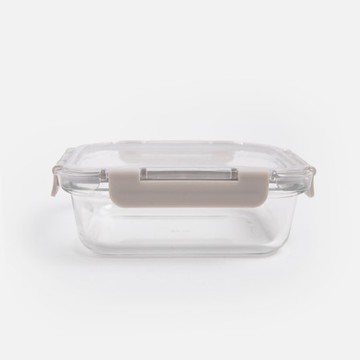 多用途耐熱玻璃保鮮盒600mL 長形