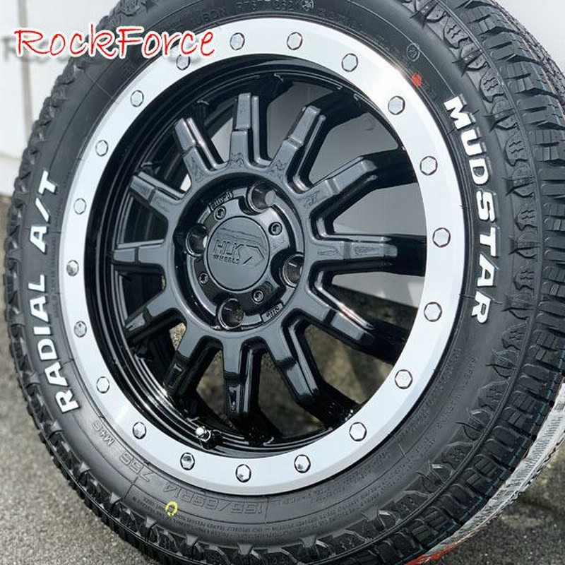 新品 ハイゼットカーゴ S320V S321V S330V S331V 14インチ タイヤホイール 4本セット 14×4.5J+43 100 4穴  マッドスター ラジアル A/T 155/65R14 ホワイトレター | LINEショッピング