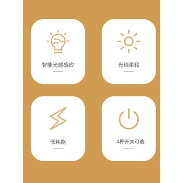美的人體自動感應小夜燈臥室床頭用睡覺夜光節能插電款插座式壁燈