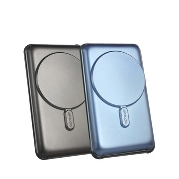 10000mAh 磁吸式超輕薄帶線行動電源(IBM002) 石墨灰
