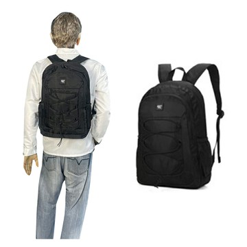 ~雪黛屋~AOKING 後背電腦包護脊護肩簡易層大容量防水尼龍布AS03303