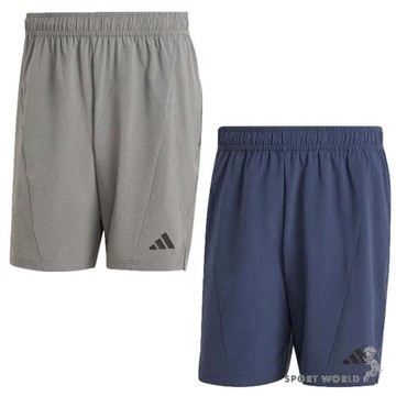 Adidas 短褲 男裝 拉鍊口袋 排汗 灰/藍【運動世界】IN5612/IX9063