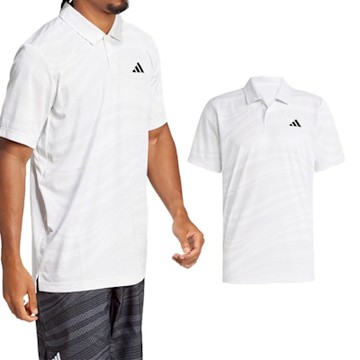 Adidas Club Graph Polo 男款 白色 運動 休閒 Polo衫 上衣 訓練 機能 短袖 JD5427