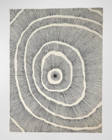 Burst Hand-Tufted Rug, 6' x 9'