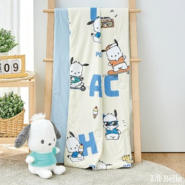 義大利La Belle POCHACCO帕恰舒芙蕾 眠綿冰玻尿酸抗菌涼感兒童涼被(100x120CM)+舒柔水洗枕【超值組合】