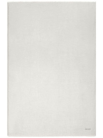Ferragamo - logo-embroidered cashmere shawl - women - Cashmere - One Size - White