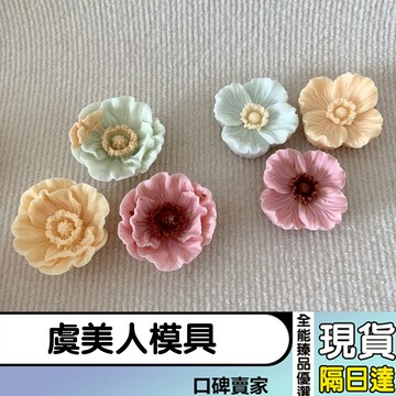 現貨隔日達⚡虞美人花朵模具 香薰蠟燭模具 石膏模具 花模 花卉模具 慕斯布丁模具 擴香石模具