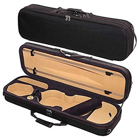 MIVI Super Lightweight 3.6lb Sturdy Violin Travel Case (Full Size) Wit