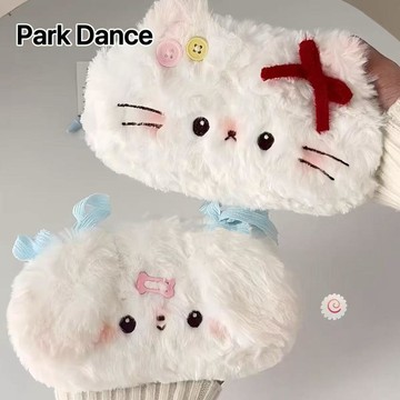 胖眫精選😊可愛毛絨動物筆袋ins學生大容量鉛筆盒文具收納毛絨筆袋