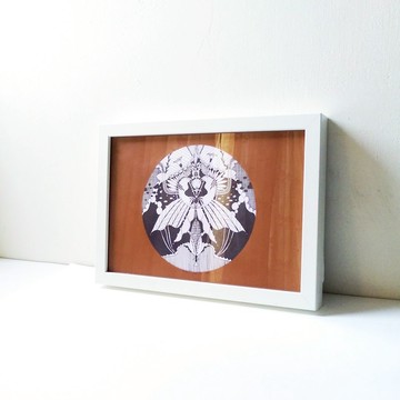 黑白幾何 昆蟲 翅膀 日式風格 傢俱 手繪作品