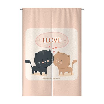 【客製化門簾】【贈桿發票】北歐風門簾 浴室門簾 兩片式門簾 擺攤布簾 窗簾門簾 鏡子遮擋簾 門簾招財 廣告布條