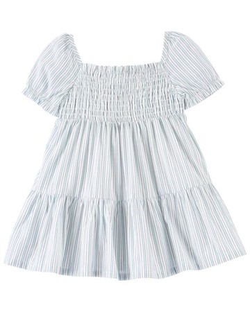 Baby Tiered Puff-Sleeve Cotton Dress