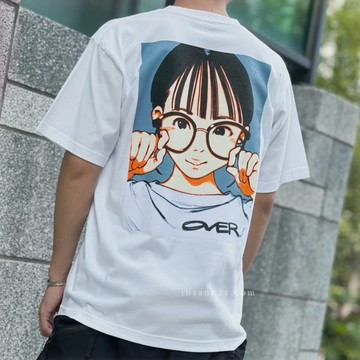 OVER PRINT 背後眼鏡女 短袖 街頭 上衣 日本 中性
