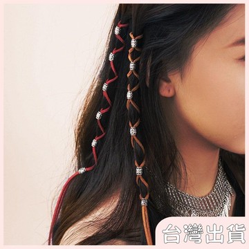 ✨臺灣出貨✨【飾飾如意】ins潮小髒辮髮飾編髮彩繩發繩骷髏頭朋克蹦迪兒童頭髮裝飾男女酷