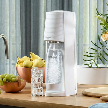 #限量福利品 英國 sodastreamTERRA 自動扣瓶氣泡水機-白