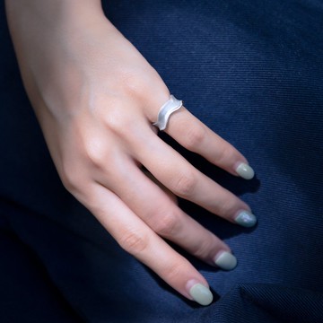 【日常簡約最佳禮物】Tyche 品牌設計款 純銀寬尾戒/開口戒/對戒