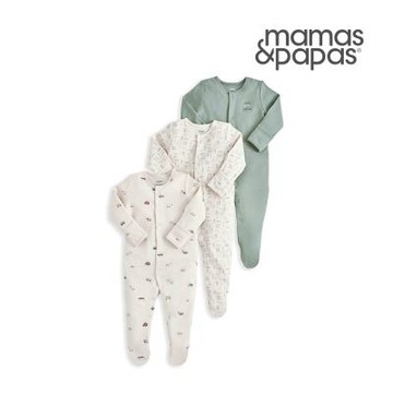 Mamas&Papas 小小工程隊-連身衣3件組