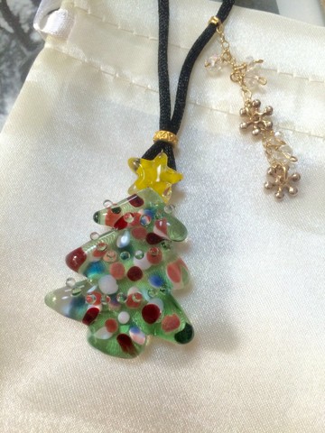 玻璃聖誕樹吊墜