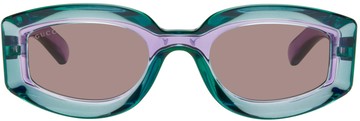 Gucci 蓝色 & 紫色 Geometric Frame 太阳镜