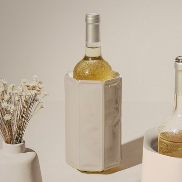 荷蘭 Vacu Vin 軟性保冷冰桶(象牙白) | 冰酒桶 保冰桶