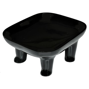 陶瓷胖胖碗 16x14x8cm 陶瓷材質 0.6kg 貓碗狗碗  黑貓  1個