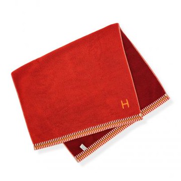 Hermes 精緻生活 拼色 長抹布 (愛馬仕橘)