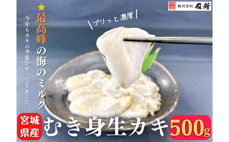 宮城県産むき牡蠣（生食用）500g