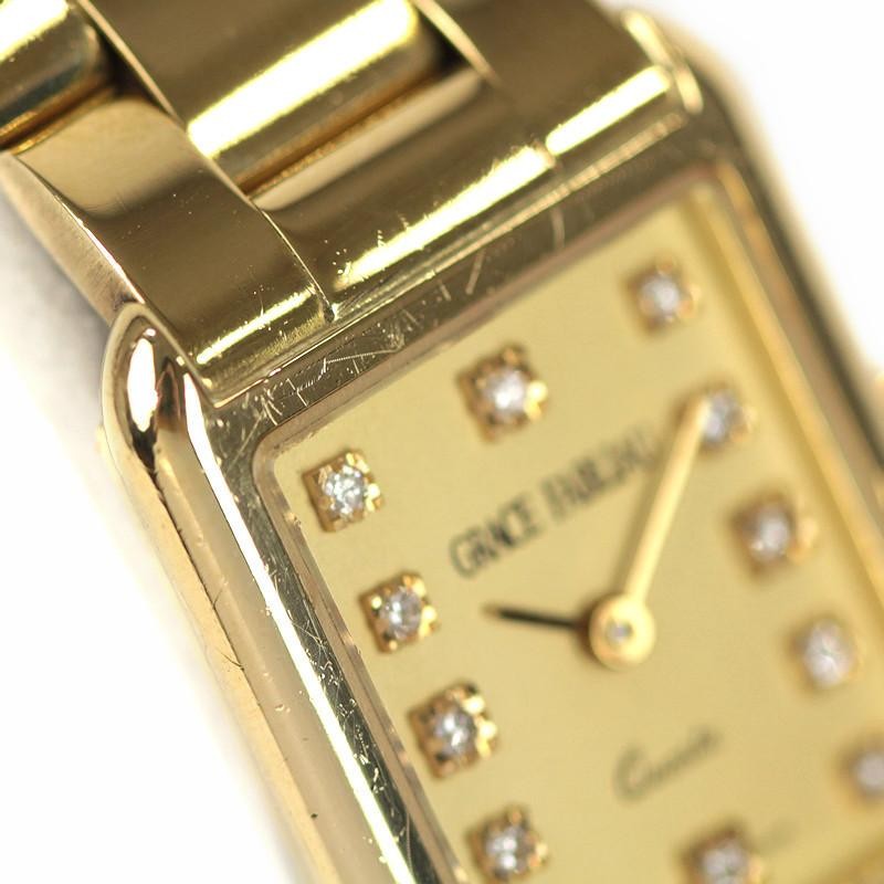 グレースファブリオ K18 ダイヤ付き レディース クォーツ 腕時計 GRACE 