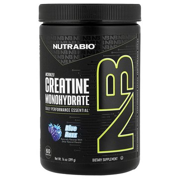 NutraBio, Micronized Creatine Burst，北極爆炸藍莓味，0.88 磅（399 克）