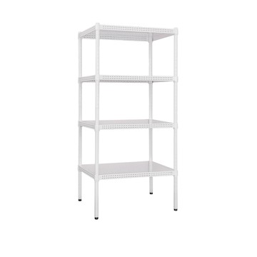 【dayneeds】極致美學60x45x120公分 四層烤漆白沖孔層架