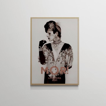 Peter Hujar｜Cockette John Rothermell in fashion pose - 原木色鋁框