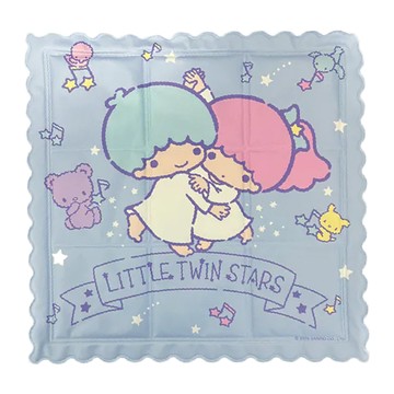 LITTLE TWIN STARS 雙星仙子 涼爽坐墊 PVC材質  雙星共舞 藍色  36 x 36 x 0.6cm